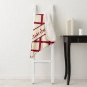 Personalized Burgundy Cream Lattice Elegant Chic Sherpa Deken (In situ)