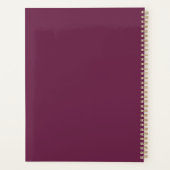 Personalized Burgundy Custom Name Planner (Achterkant)