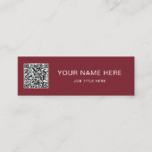 Personalized Burgundy Mini Calling Card Design Contactkaartje (Voorkant)
