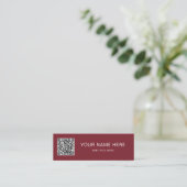 Personalized Burgundy Mini Calling Card Design Contactkaartje (Staand voorkant)