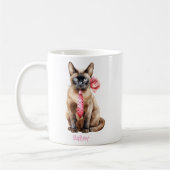 Personalized Burmese Cat Valentine's Day Koffiemok (Links)