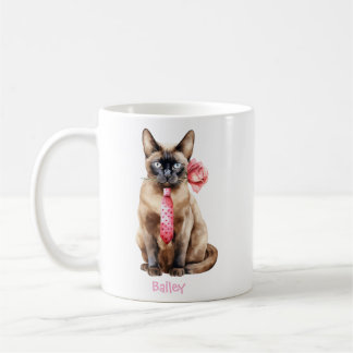 Personalized Burmese Cat Valentine's Day Koffiemok