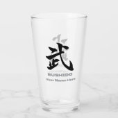 Personalized BUSHIDO 武 Kanji Beer Mug Glas (Achterkant)