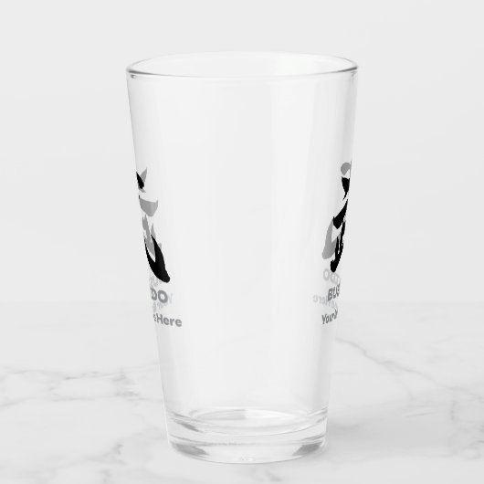 Personalized BUSHIDO 武 Kanji Beer Mug Glas (Rechts)