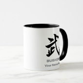 Personalized BUSHIDO 武 Kanji Samurai Spirit Mug Mok (Voorkant rechts)