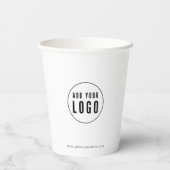 Personalized Business Add Logo Modern Minimalist Papieren Bekers (Achterkant)