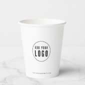 Personalized Business Add Logo Modern Minimalist Papieren Bekers (Voorkant)