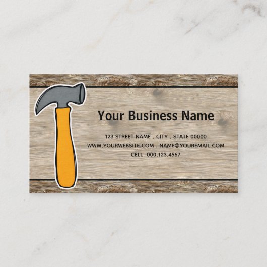 Personalized Business Cards - Handyman Visitekaartje (Voorkant)