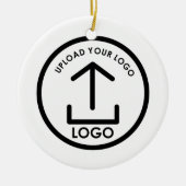 Personalized Business Custom Round Logo Christmas Keramisch Ornament (Voorkant)