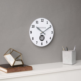 Personalized Business Logo and Text Ronde Klok