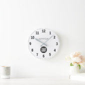 Personalized Business Logo and Text Ronde Klok (Huis)