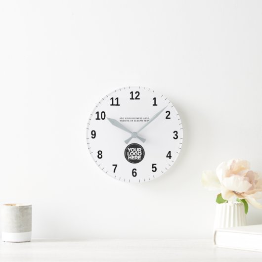 Personalized Business Logo and Text Ronde Klok (Huis)