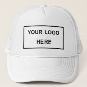 Personalized Business Logo Brand White Trucker Pet (Voorkant)