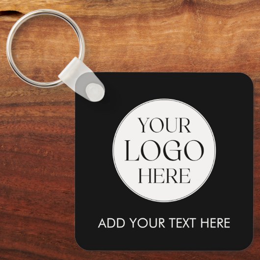 Personalized Business Logo QR Code Modern Employee Sleutelhanger (Voorkant)