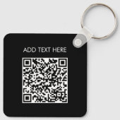 Personalized Business Logo QR Code Modern Employee Sleutelhanger (Achterkant)