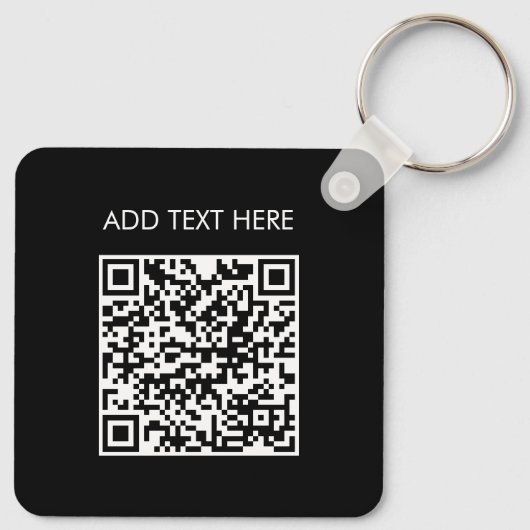 Personalized Business Logo QR Code Modern Employee Sleutelhanger (Achterkant)