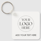 Personalized Business Logo QR Code Modern Employee Sleutelhanger (Voorkant)