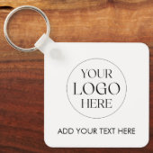 Personalized Business Logo QR Code Modern Employee Sleutelhanger (Voorkant)