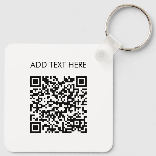 Personalized Business Logo QR Code Modern Employee Sleutelhanger (Achterkant)