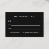 Personalized Business Logo Simple Appointment Card Visitekaartje (Achterkant)