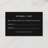 Personalized Business Logo Simple Referral Card Visitekaartje (Achterkant)