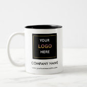 Personalized Business Logo Two-Tone Tweekleurige Koffiemok (Links)