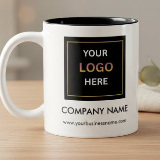 Personalized Business Logo Two-Tone Tweekleurige Koffiemok