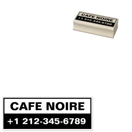 Personalized Business Maple Wood Stamp Rubberstempel (Gestempeld)