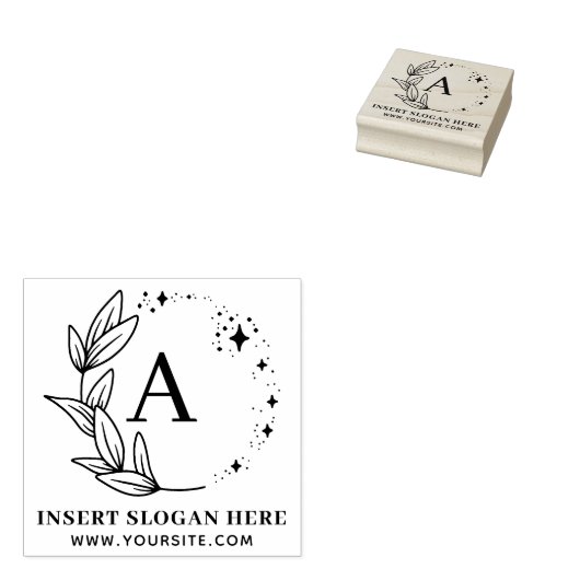 Personalized Business Monogram Self-inking Stamp Rubberstempel (Gestempeld)