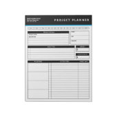 Personalized Business Project Planner Notepad Notitieblok (Linkerzijde)
