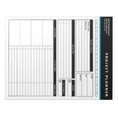 Personalized Business Project Planner Notepad Notitieblok (Voorkant)