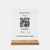Personalized Business Qr Code Leave a Review Acryl Bord (Voorkant)
