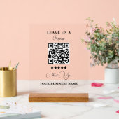 Personalized Business Qr Code Leave a Review Acryl Bord (Huwelijk)