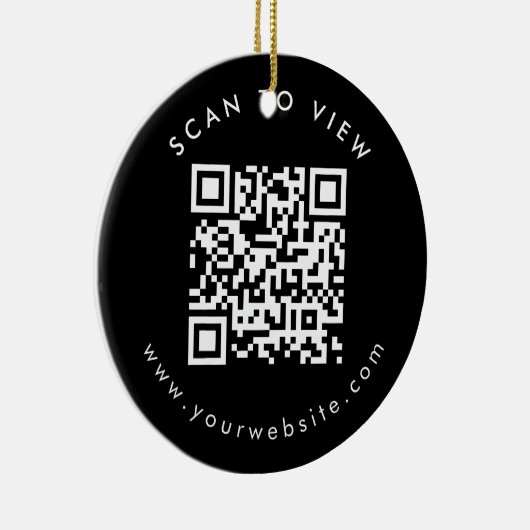 Personalized Business QR Code Website Christmas Keramisch Ornament (Rechts)