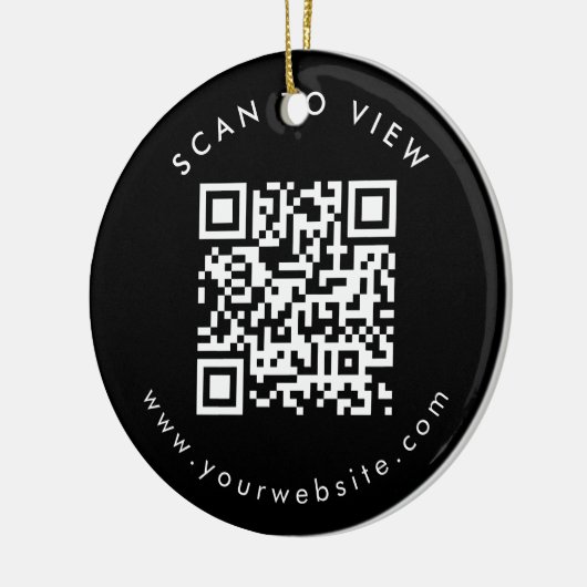 Personalized Business QR Code Website Christmas Keramisch Ornament (Links)