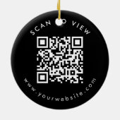 Personalized Business QR Code Website Christmas Keramisch Ornament (Achterkant)
