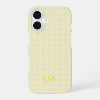 Personalized Butter Yellow Polka Dot Phone Case iPhone 16 Hoesje