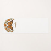 Personalized Butterfly Floral Yoga Mat (Voorkant (horizontaal))