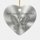 Personalized Butterfly Ornament 2 Sided Your Text (Achterkant)