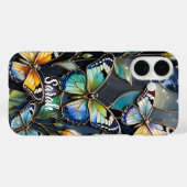 Personalized Butterfly Phone Case Stained Glass (Achterkant (horizontaal))