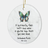 Personalized Butterfly Saying Memorial Keramisch Ornament (Links)