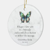Personalized Butterfly Saying Memorial Keramisch Ornament (Links)