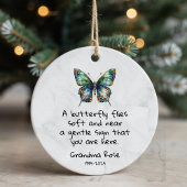Personalized Butterfly Saying Memorial Keramisch Ornament