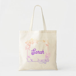 Personalized butterfly tote tote bag