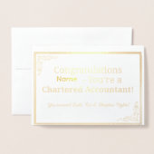 Personalized CA Congratulations Card  Folie Kaarten (Voorkant met envelop)