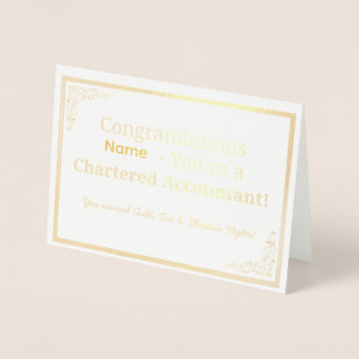 Personalized CA Congratulations Card  Folie Kaarten