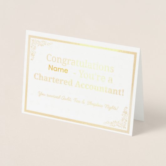 Personalized CA Congratulations Card  Folie Kaarten (Voorkant)