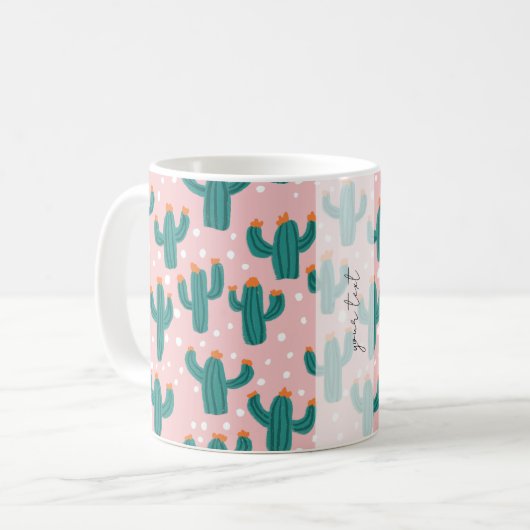 Personalized Cacti Coffee Mug Koffiemok (Voorkant links)