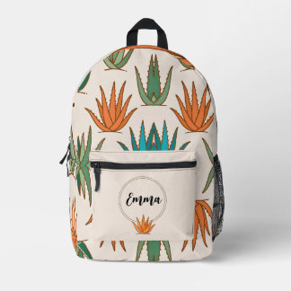 Personalized Cactus School Backpack with Name Bedrukte Rugzak