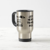 PERSONALIZED Cafeïne Diesel En Jezus Grunge Reisbeker (Voorkant links)